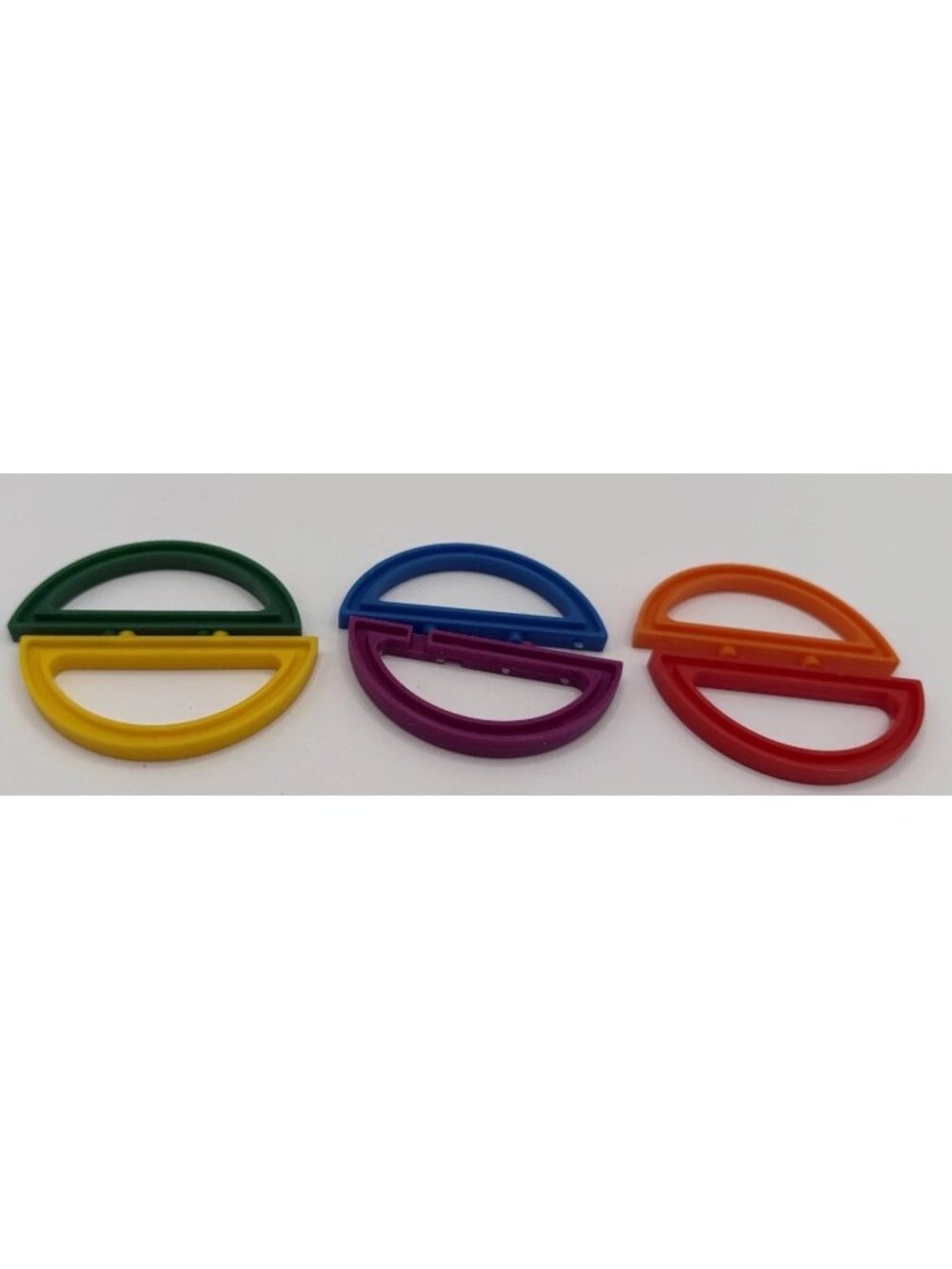 Plastic Puzzle Ball Half Moon Interlocking Replacements